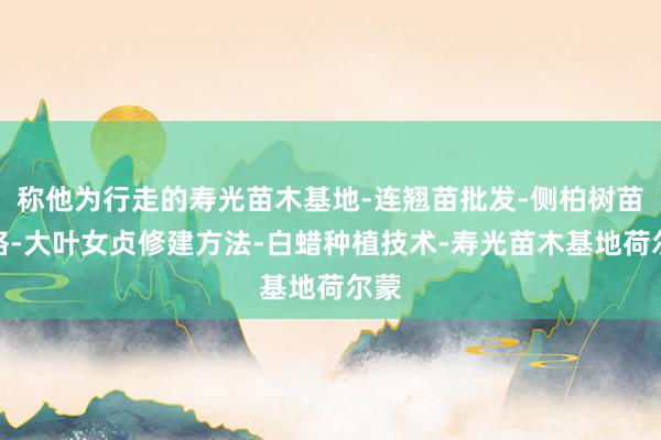 称他为行走的寿光苗木基地-连翘苗批发-侧柏树苗价格-大叶女贞修建方法-白蜡种植技术-寿光苗木基地荷尔蒙